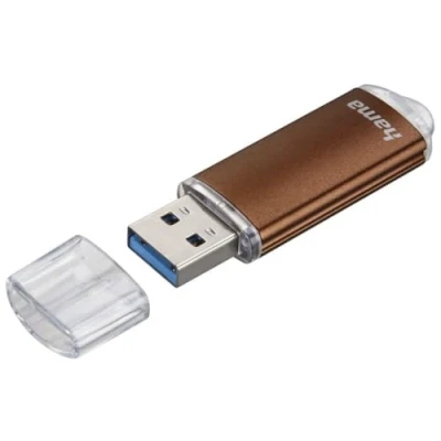 Abbildung von Hama 256GB USB Stick 3.0 Datenstick (90 MB/s Datentransfer, mit Öse zur Befestigung am Schlüsselring, Speicherstick, Memory Verschlusskappe, z. B. für Windows/MacBook) bronze