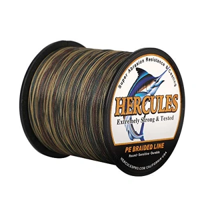 Abbildung von Hercules Super Cast 100m 2000m 109 2196 Yards Geflochtene Angelschnur 6lb 100lb Test für Salzwasser Süßwasser PE Geflecht Fischdraht Superline 4 Stränge