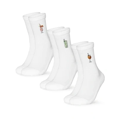 Abbildung von Occulto Damen &amp; Herren Motiv Tennissocken 3er Pack (Modell: Robin), Statement Tennis Socken Drinks 35 38