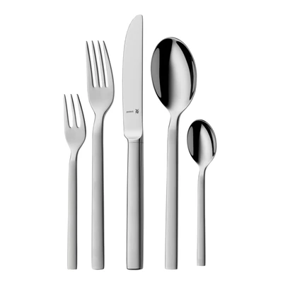 Abbildung von WMF Lyric Plus Besteck Set 12 Personen, 66 teilig, 60 Teile mit Servierbesteck, Hohlheftmesser, Cromargan protect teilmattiert, kratzbeständig