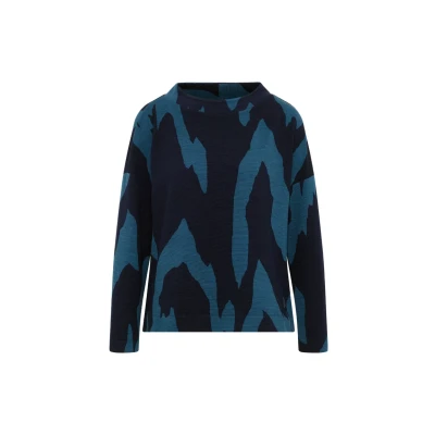 Abbildung von Cecil Ottoman Strickpullover, Damen, Größe: XS, Blau