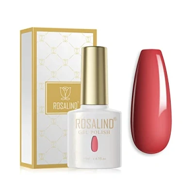 Abbildung von ROSALIND UV Nagellack Rot Gel 15ml Soak Off Nail Polish für LED Nagellampe Langlebige French Maniküre Nagelgellack