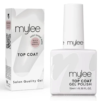 Abbildung von Mygel von Mylee Nagellack Überlack 15 ml, UV/LED, Soak Off, Nagelkunst, Maniküre, Pediküre, für den professionellen Gebrauch, hält bis zu 2 Wochen, einfach anzubringen, kein Abblättern
