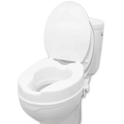 Abbildung von PEPE Toilettensitzerhöhung 10cm mit Deckel, WC Sitzerhöhung für Senioren, Erhöhter Toilettensitz 10 cm, Toilettenaufsatz Toilette Erwachsene, Toilettensitzerhöhungen Weiß