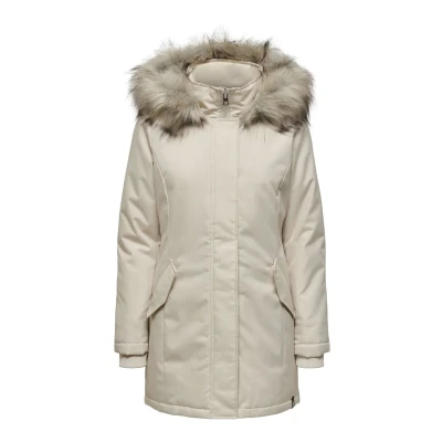 Abbildung von ONLY Onlnewkaty Parka, Damen, Größe: Large, Moonbeam detail/nature fur