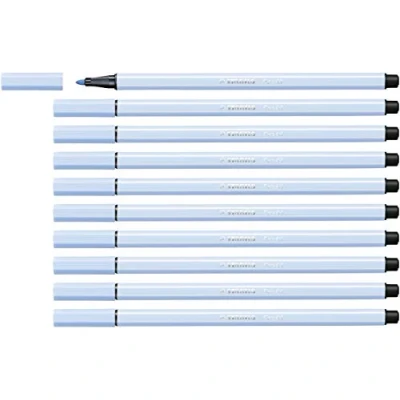 Abbildung von Premium Filzstift STABILO Pen 68 10er Pack kobaltblau hell