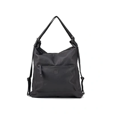 Abbildung von Biba Tasche für Damen aus echtem Leder, Rucksack Leather Orleans OR1LO, Langen Griff, Reißverschluss, Echtes Rindsleder, Schwarz Farbe