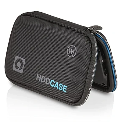 Abbildung von Wicked Chili Tasche für Externe Festplatte 2,5 Zoll SSD Hülle, Festplattentasche kompatibel mit WD Passport Elements, Toshiba Canvio, Intenso, TV USB Stick Case Fach (13,5 x 8,5 4 cm)