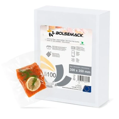 Abbildung von BOLSEMACK Vakuumierbeutel 30x35cm Vakuumbeutel 100 Stück für alle Vakuumierer &amp; lebensmittel Vakuumiergerät Vacuum bags sehr stark reißfest BPA frei
