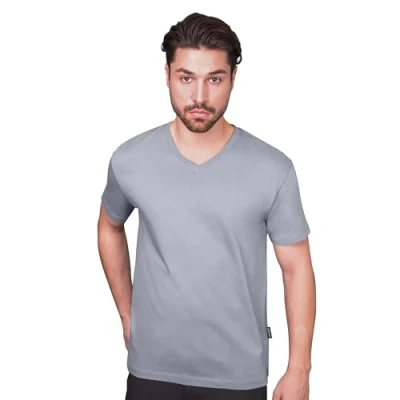 Abbildung von HRM Herren Luxury V M T Shirt, Stone, S EU
