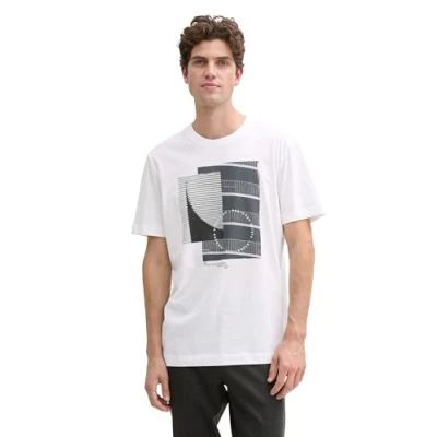 Abbildung von TOM Tailor Photo Print Tshirt print, Herren, Größe: XXL, White