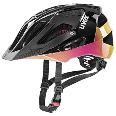 Abbildung von uvex quatro sicherer MTB Helm für Damen und Herren individuelle Größenanpassung verstellbarer Schirm future black 56 60 cm