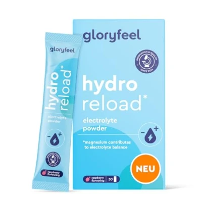 Abbildung von Hydro Reload* Elektrolyt Pulver für Flüssigkeitshaushalt 30 Beutel Kalium &amp; Magnesium Elektrolytgleichgewicht Isotonisch Zuckerarm Mit Himbeergeschmack