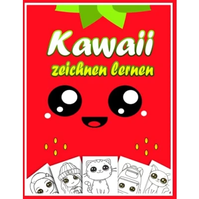 Abbildung von Kawaii zeichnen lernen: Lerne Schritt für Schritt, zu ein Zeichenbuch und Malbuch zugleich