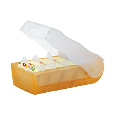 Abbildung von HAN Lernkarteibox CROCO, einfach Vokabeln lernen mit 5 Fächer Lernsystem, DIN A7 Karteikasten für 900 Karten, inkl. Stützplatten + 100 Lernkarten, Karteibox, Lernbox, 997 613, transluzent/orange