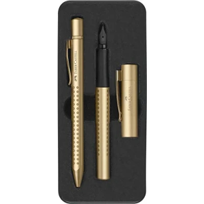 Abbildung von Faber Castell 201522 Grip Edition Set, Füller Feder M und Kugelschreiber, gold, 1 Set