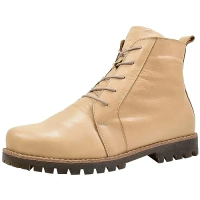 Abbildung von Andrea Conti Damen Stiefelette Leder Schnürboot Profilsohle 0342828, Größe:42 EU, Farbe:Beige