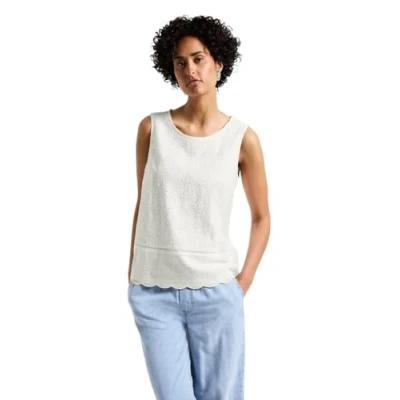 Abbildung von Street One MIT Zierstickerei Top, Damen, Größe: 36, Weiß