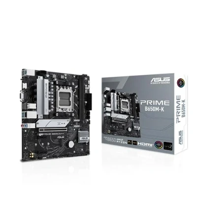 Abbildung von ASUS Prime B650M K Mainboard Sockel AMD AM5 (Ryzen 7000, Micro ATX, DDR5 Speicher, PCIe 5.0, BIOS Flashback, USB 3.2 Gen 2, Aura Sync)