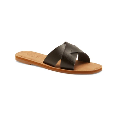 Abbildung von Roxy Andreya Pantolette flach, Damen, Größe: 42, Black Pu