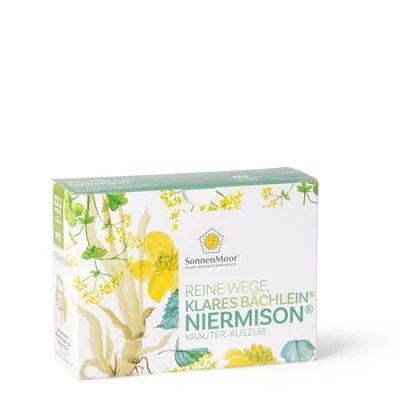 Abbildung von Niermison SonnenMoor Kräuterauszug 3x100ml Reine Wege Klares Bächlein flüssige und natürliche Kräuterkombination zum Trinken für Niere, Blase Unterleib (300 ml)