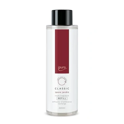 Abbildung von ipuro Classic Raumduft Nachfüllflasche JARDIN 240ml Raumerfrischer Limette, Bergamotte, Magnolie &amp; Rose, Nelke Amber, Exotischer Garten Duft Nachfüller für Diffuser + Stäbchen