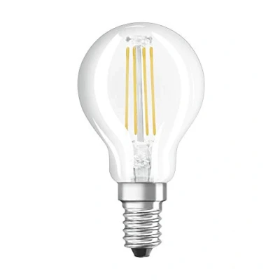 Abbildung von OSRAM Filament LED Lampe mit E14 Sockel, Tropfenform, Warmweiss (2700K), 4 W, Ersatz für 40 W Glühbirne, klar, Retrofit CLASSIC P