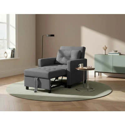 Abbildung von OTTO home Sessel "TYLLI, 91 cm, wandelbar zum Gästebett, Schlafliege, klappbar" verstellbarer Rückenlehne, Klappmechanismus, Webstoff