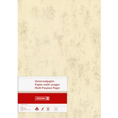 Abbildung von BRUNNEN 105141111 Universalpapier / Multifunktionspapier Marmor (A4, 120 g/m², 35 Blatt, marmoriert) chamois
