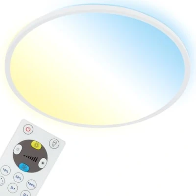 Abbildung von BRILONER Leuchten LED Panel, Deckenleuchte dimmbar, Deckenlampe mit Backlight, inkl. Fernbedienung, 22 Watt, 3000 Lumen, Weiß, 420x29mm (DxH)
