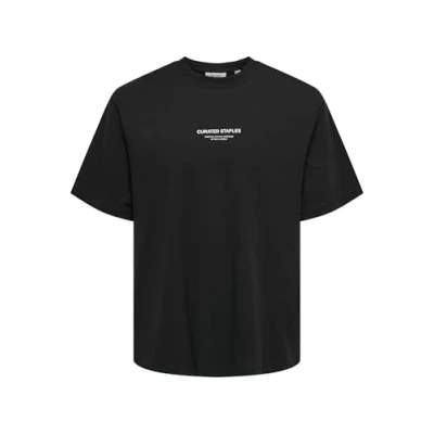 Abbildung von ONLY &amp; SONS Herren ONSCURATED RLX Print SS Tee T Shirt, Black, XXL