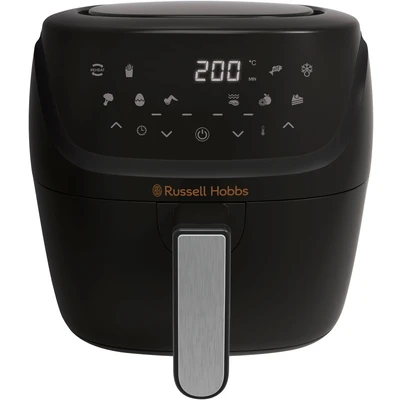 Abbildung von Russell Hobbs Heißluftfritteuse L 4L Rapid AirFryer [sehr kleines Gehäuse/7 Kochfunktionen/10 Programme] SatisFry (spülmaschinenfest, max 220C, Fritteuse ohne Öl, Grillen,Backen,Braten etc) 27160 56