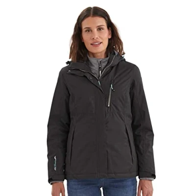 Abbildung von Killtec Damen Funktionsjacke Mit Abzippbarer Kapuze Nira, schwarz, 40, 32262 000