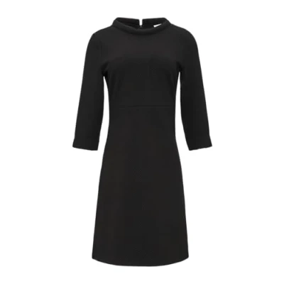 Abbildung von s.Oliver Black Label MIT Struktur Jerseykleid, Damen, Größe: 42, Schwarz