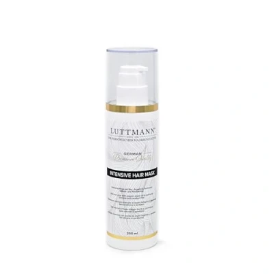 Abbildung von LUTTMANN® Intensive Hair Mask 200 ml Haarmaske mit Bio Arganöl &amp; Panthenol Silikon und Parabenfrei Für Echthaarperücken, Extensions Eigenhaar Made in Germany dermatologisch getestet