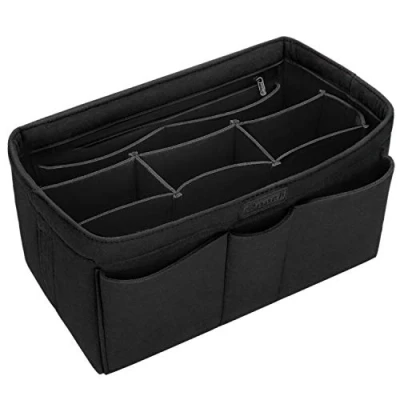 Abbildung von Ropch Taschen Organisator für Frauen Handtaschen, Filz Taschenorganizer Bag in Handtaschenordner Organizer Schwarz L