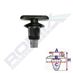 Abbildung von ROMIX C60570 Clip TOYOTA: Yaris II Hatchback, I Hatchback