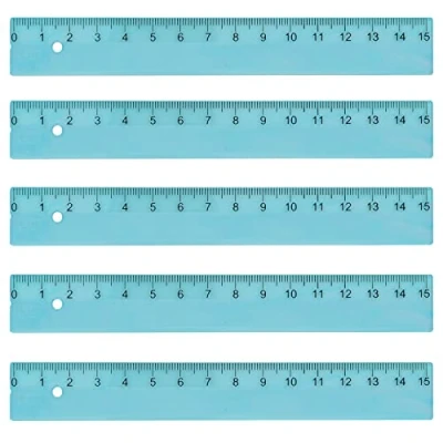Abbildung von KUM AZ3032216 B Lineal 15 cm, L1 Pop TP, 5 Stück, blau, aus robustem Kunststoff