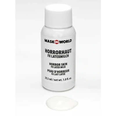 Abbildung von Horrorhaut Latexmilch weiß Spezialeffekt Halloween Make Up Flüssiges Latex Fake Skin Zombie Schminke 29,5ml