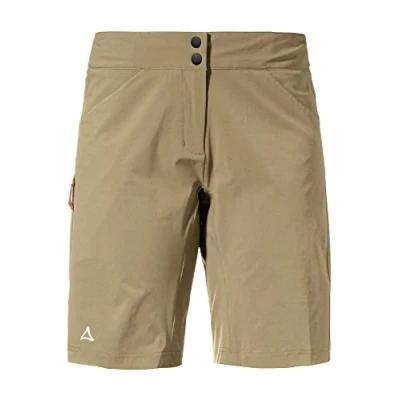 Abbildung von Schöffel Damen Shorts Danube L, wasserabweisende Radhose, schnell trocknende Fahrradhose mit Bundverstellung, soft walnut, 46