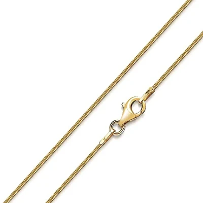 Abbildung von Materia Schlangenkette Silber 925 Gold Damen Halskette 1mm vergoldet K126 45cm