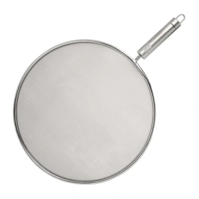 Abbildung von Fackelmann Opal Splatter Screen 29cm, Cooking Guard for Frying Pan, Grease Splash Guard, Stainless Steel Extra Fine Mesh, 42.5x29x2.5cm, Silver