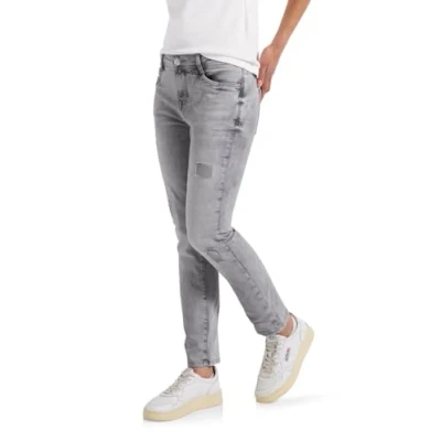 Abbildung von Street One IM Destroyedlook Jeans Slim Fit, Damen, Größe: 29x28, Grau