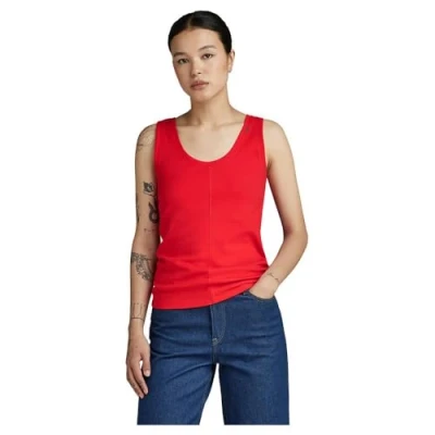 Abbildung von G Star Front SEAM Top, Damen, Größe: XS, Dk scarlet