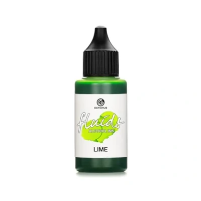 Abbildung von Octopus 30ml Fluids Alcohol Ink LIME, Alkoholtinte für Fluid Art und Resin, grün