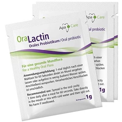 Abbildung von ApaCare OraLactin orales Probiotikum Pulver Für erweiterte Zahn und Mundpflege frischen Atem eine gesunde Mundflora 30 Sachets