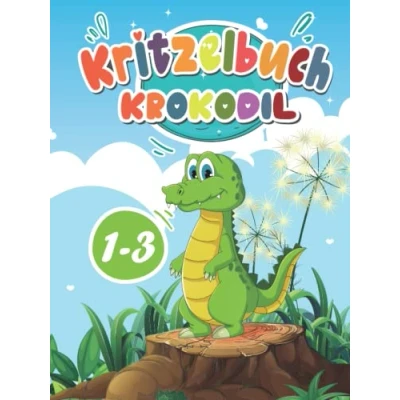 Abbildung von kritzelbuch krokodile: Malbuch für Kleinkinder von 1 3 Jahren lustige Krokodilzeichnungen Kinder zum Ausmalen Tiere Vorschulalter Perfekt Mädchen und Jungen