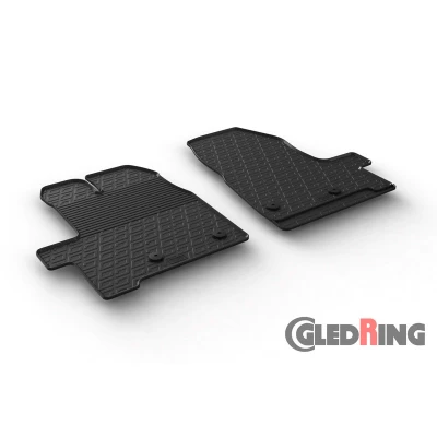 Abbildung von Gledring 0895 Fußmattensatz Gummi vorne 2 schwarz 750mm 550mm FORD: Transit Custom V362 Minibus