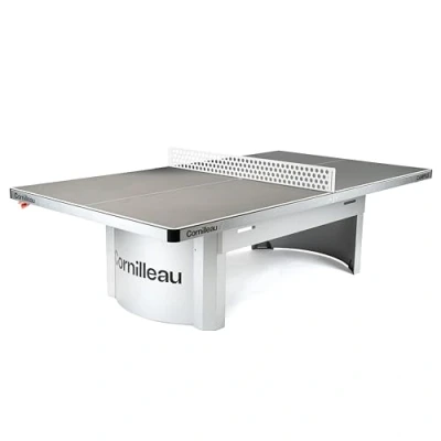Abbildung von CORNILLEAU Campus 510 Outdoor Tischtennisplatte Robuste, Wetterfeste und Stoßfeste Tisch für Garten, Schulen, Parks, Campingplätze Hervorragender Ballsprung Dank 7 mm Melaminharzplatte Grau