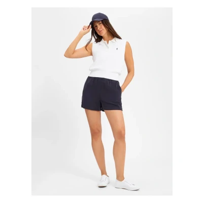 Abbildung von Marc OߴPolo Denim Damen Shorts mit elastischem Bund kurz, Blau (Cerulean Blue), S